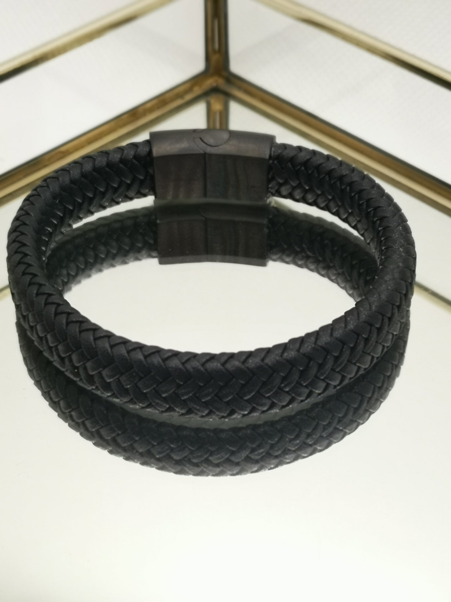 Pulsera piel negra